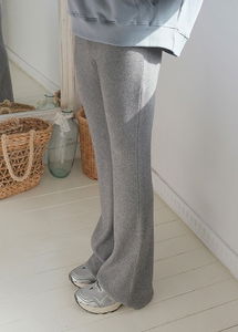 Banded Flared knitwear pants