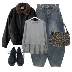 데님,자켓,긴팔티 코디