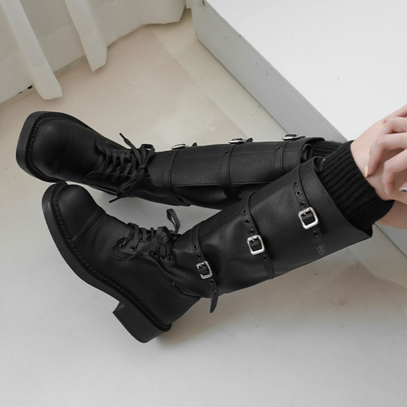 Kirby Buckle Lace Up Boots