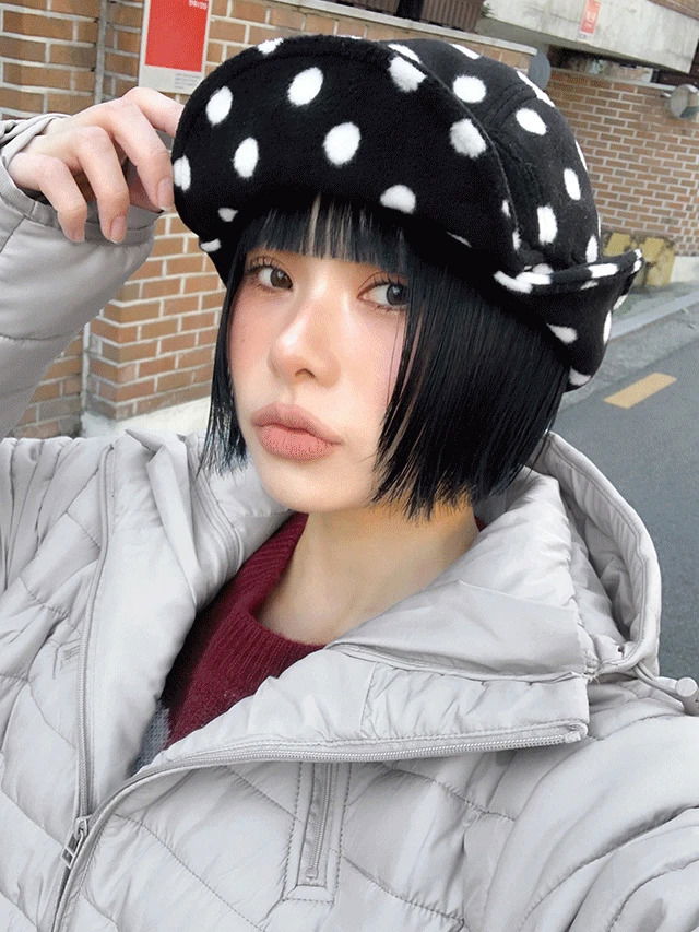 플리듀 트루퍼 후리스 귀달이 모자