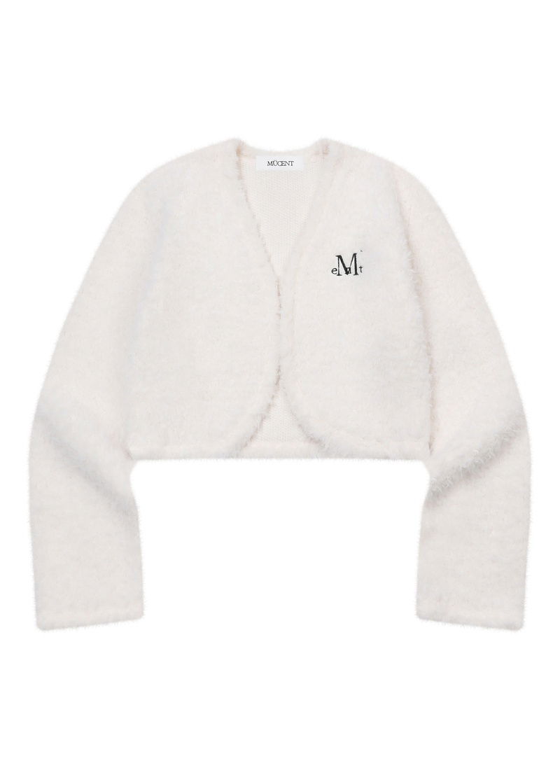 MOVRIN 絨毛V領開襟外套