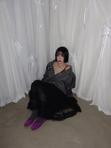 SHEER FRILL CAN CAN LONG SKIRT