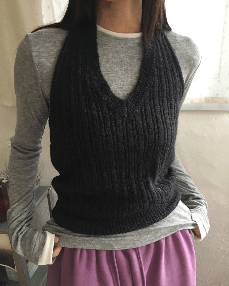 Backflip Halter Neck Knitwear 无袖