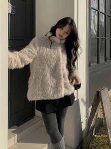 ハグハイネックムスタンボアファージャケット