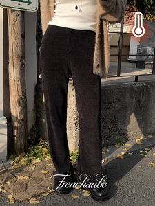 디어 벨벳 슬림 부츠컷 밴딩 팬츠