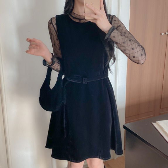 Planning/ Lumine Velvet One Dress Bag SET