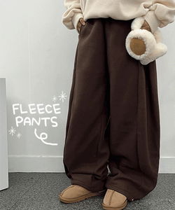 Cozy Fleece Snap Wide Pants