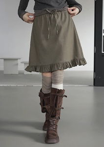 Cellon frill midi skirt