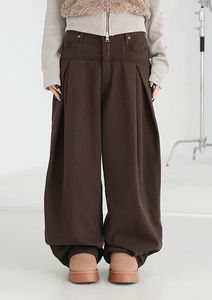 レボン裏起毛ワイドパンツ