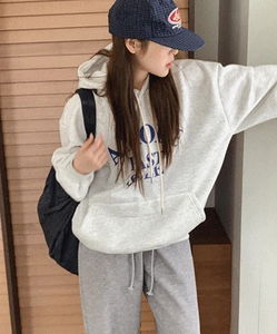 マイスル裏起毛レタリングフーディ