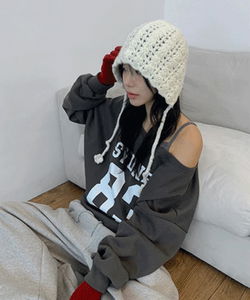 Roa Sydney Fleece-lined Off-Shoulder Sweatshirt