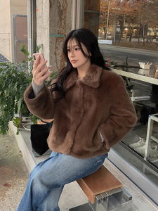 プラッフィーショートムスタンミンクファージャケット