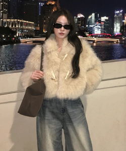 セインドトッポッキカラーフェイクファージャケット