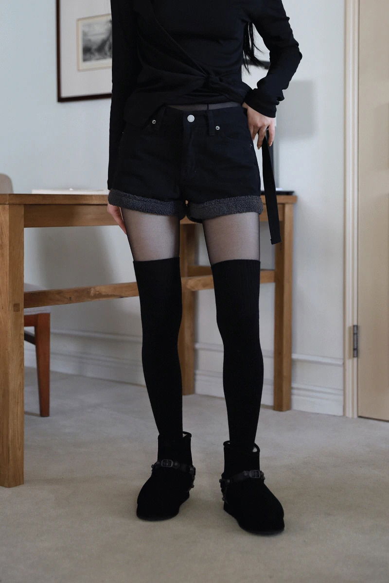 Kinney Buckle Fur Shorts