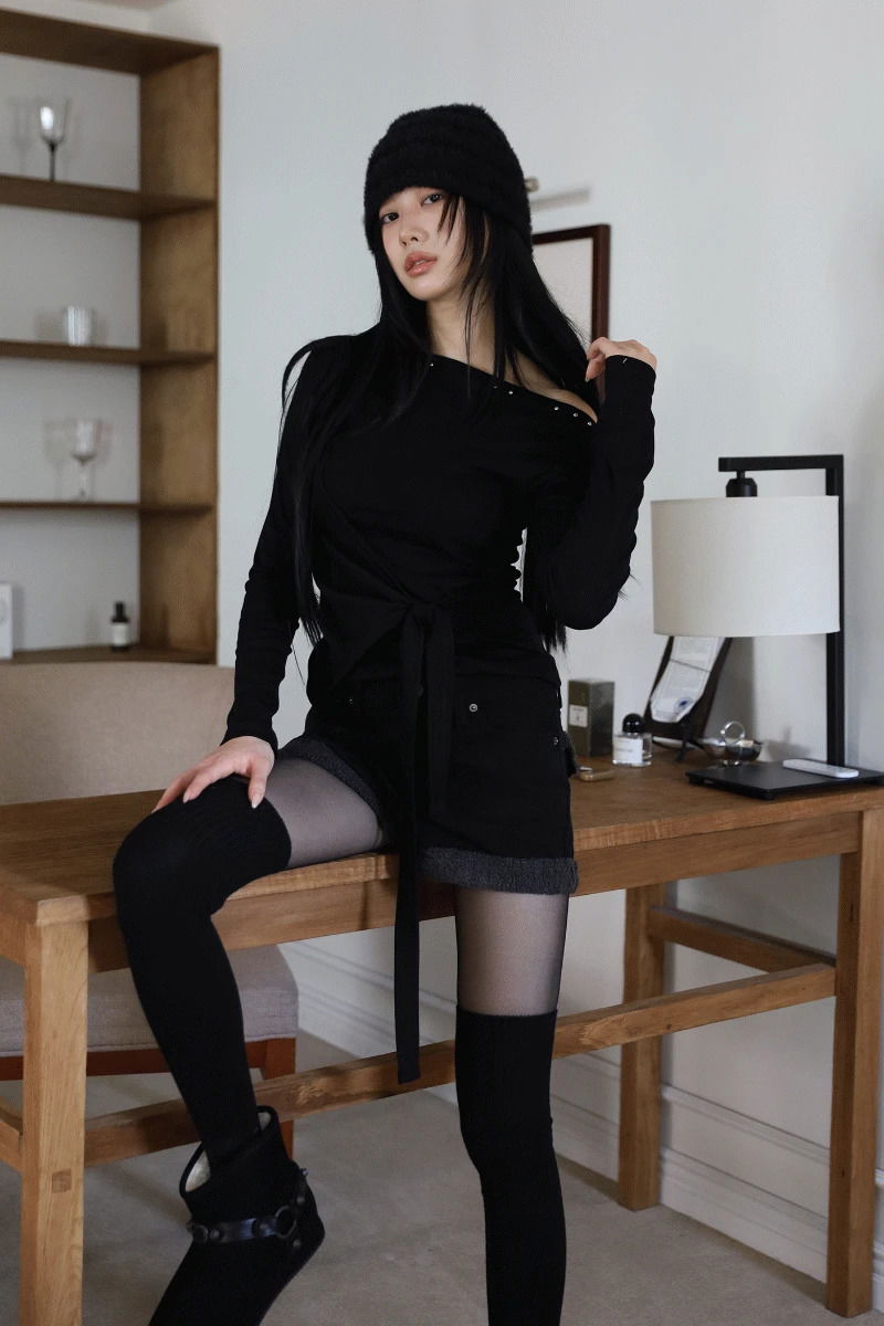 Study Tie Wrap Tee 长袖上衣