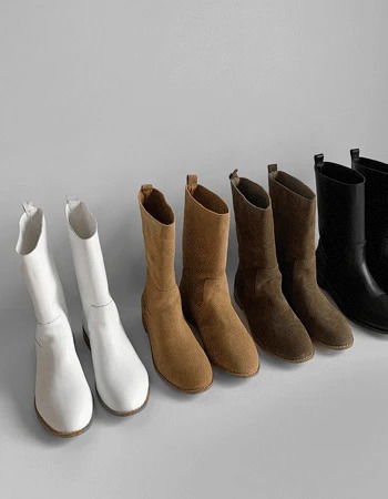 사모#라운드슬림미들부츠