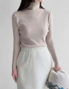 Slim Ribbed 5 Basic Turtleneck Knitwear 