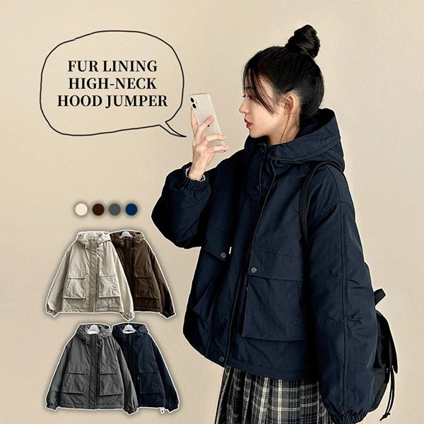 テッド ハイネックフードダウンジャケット