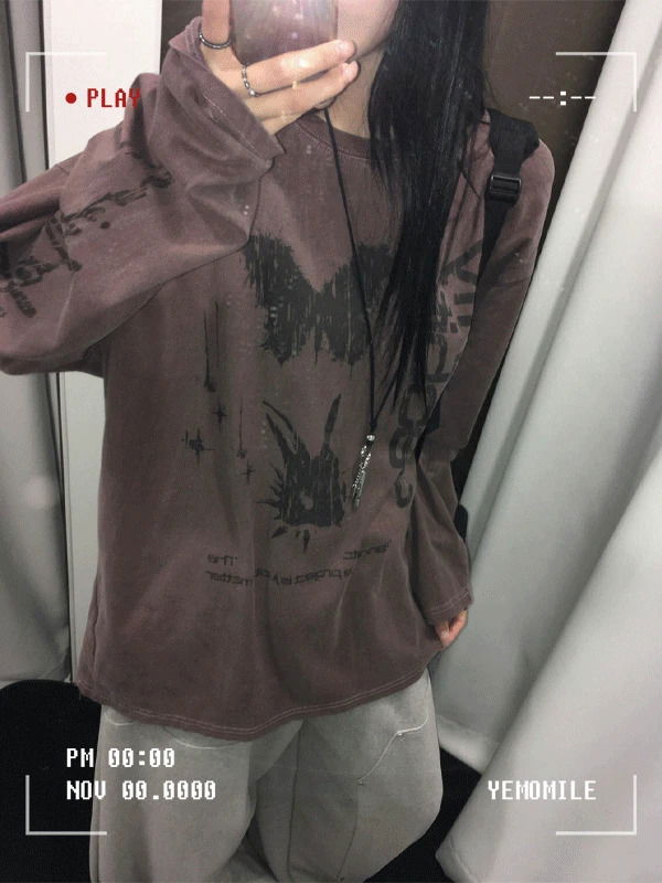 플라이 레빗 피그먼트 티셔츠