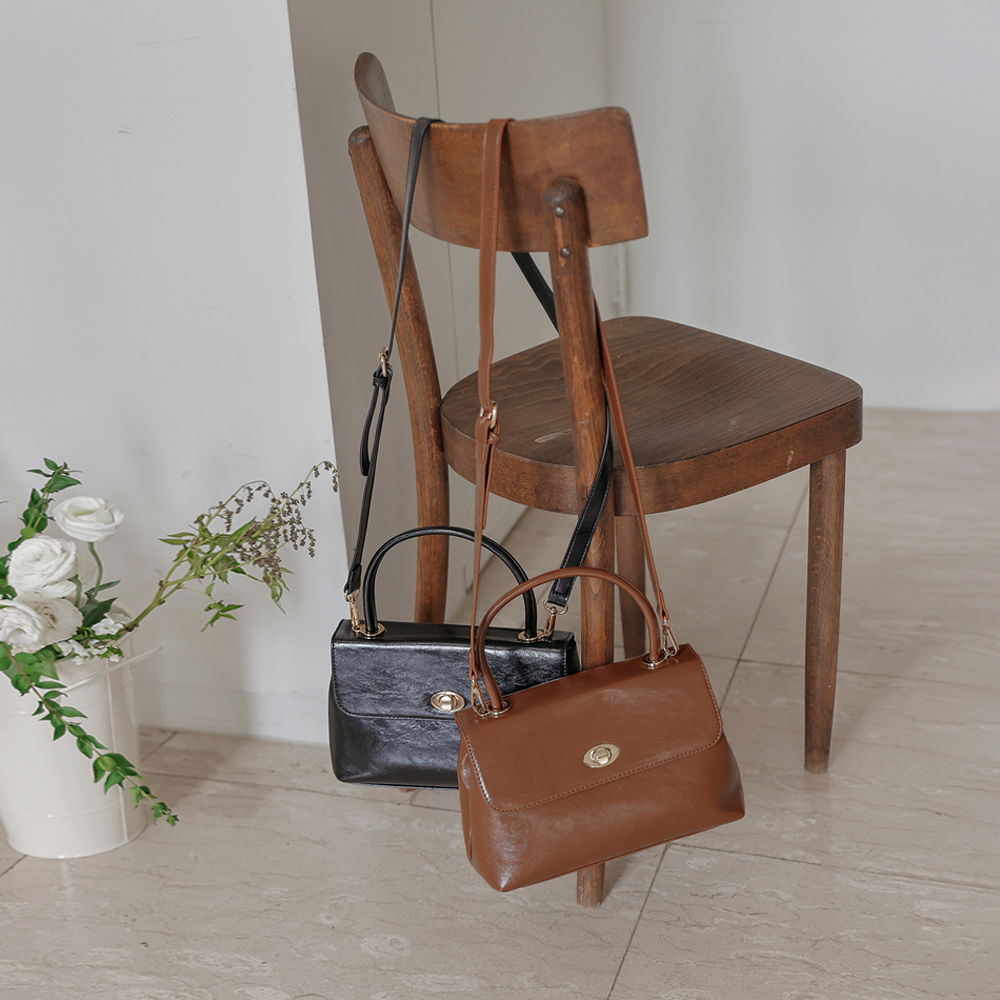 素面金釦雙用托特包