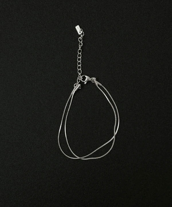 폴라트 레이어드 실버 브레이슬릿