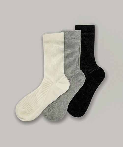 *グレー-* サマーゴルジリブsocks