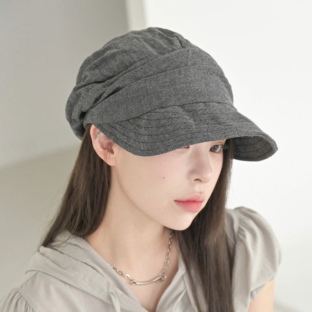 深灰色報童漁夫帽