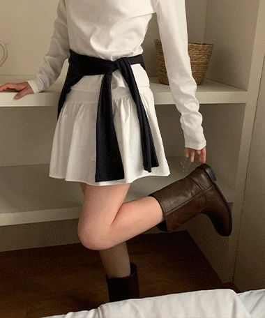 流蘇抽繩傘狀短裙