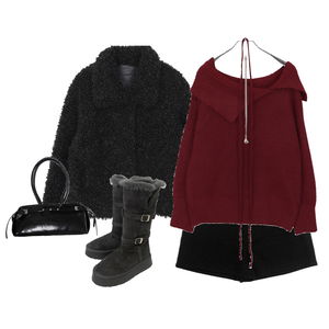 夾克,短褲,針織衫 코디