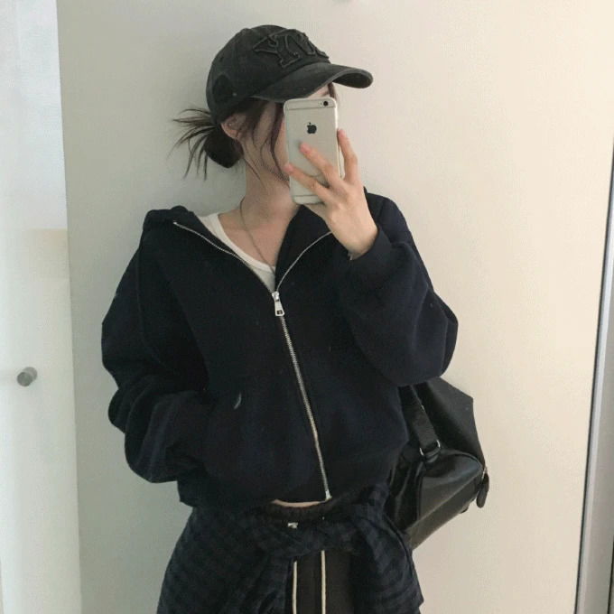 Mikan Fleece-lined hooded zip-up - 5 colors