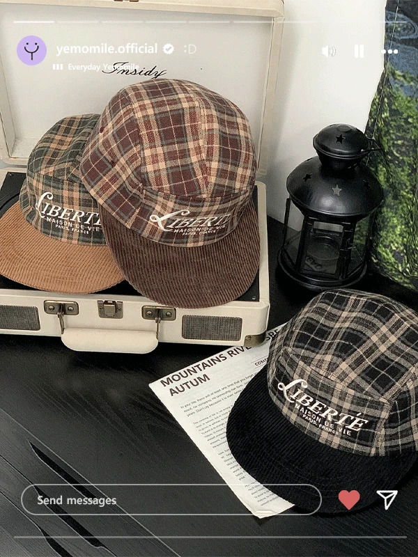 레이브 체크 골덴 캠프 캡