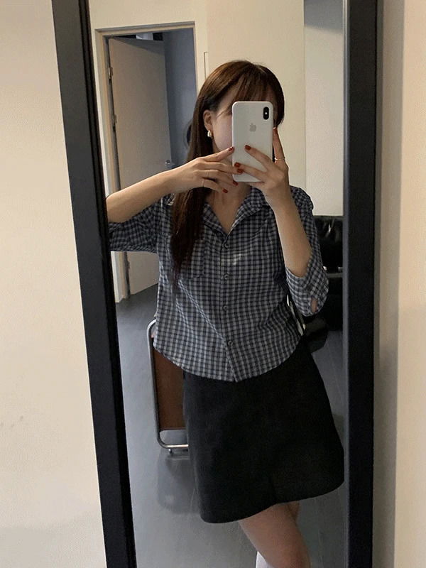 Hyper Check Layered Crop Winter Shirt