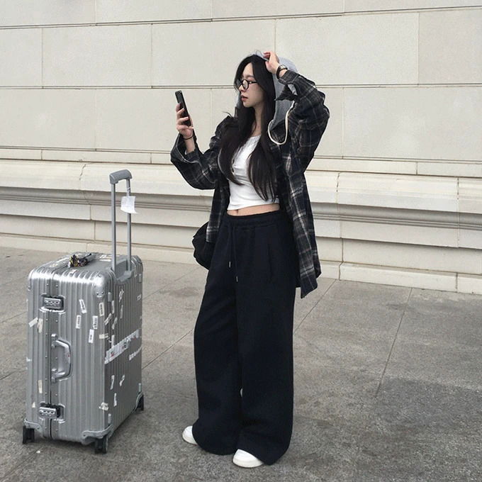 Chehi Overfit Check Hooded Shirt - 1 color