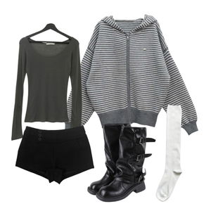 Zip-up,LongSleeve,boots 코디