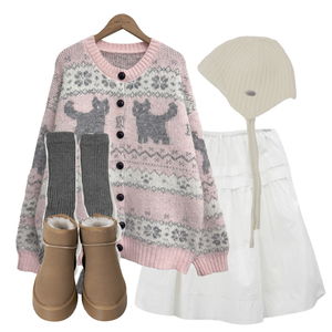 스커트,가디건&베스트,기타악세서리 코디