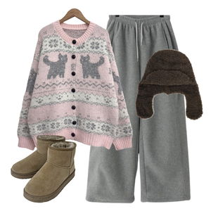 팬츠,가디건&베스트,부츠 코디