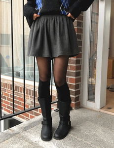 Pumpkin wool skirt pants