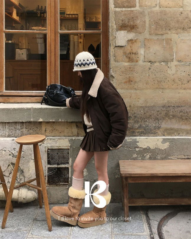 絨毛絨面翻領保暖背心外套