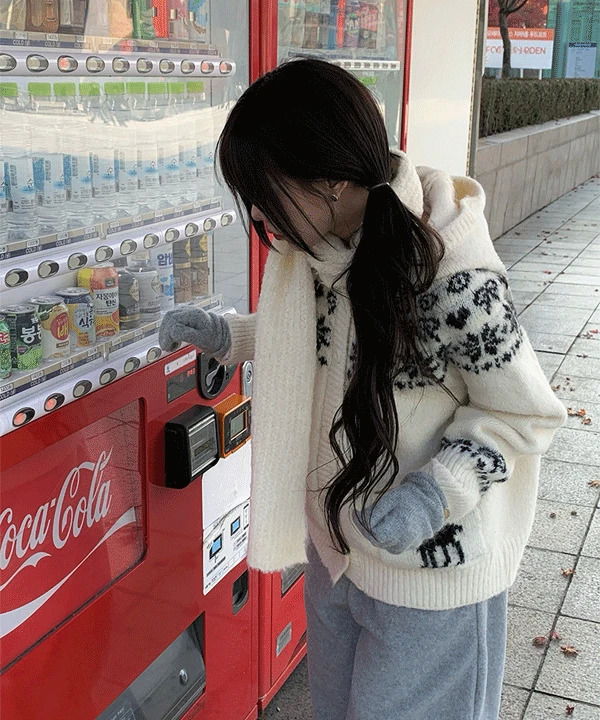 Levon Angora Glove Fingerhole Knitwear Gloves