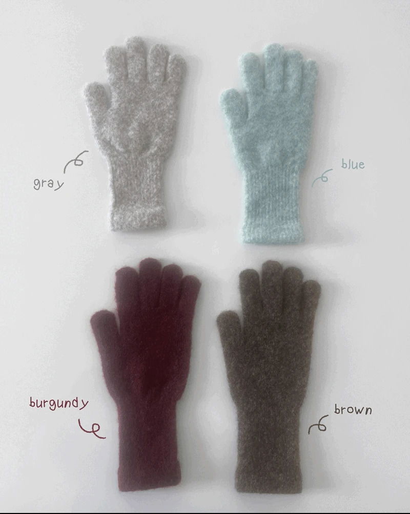 ナミングウールボカシニットタッチホール指手袋