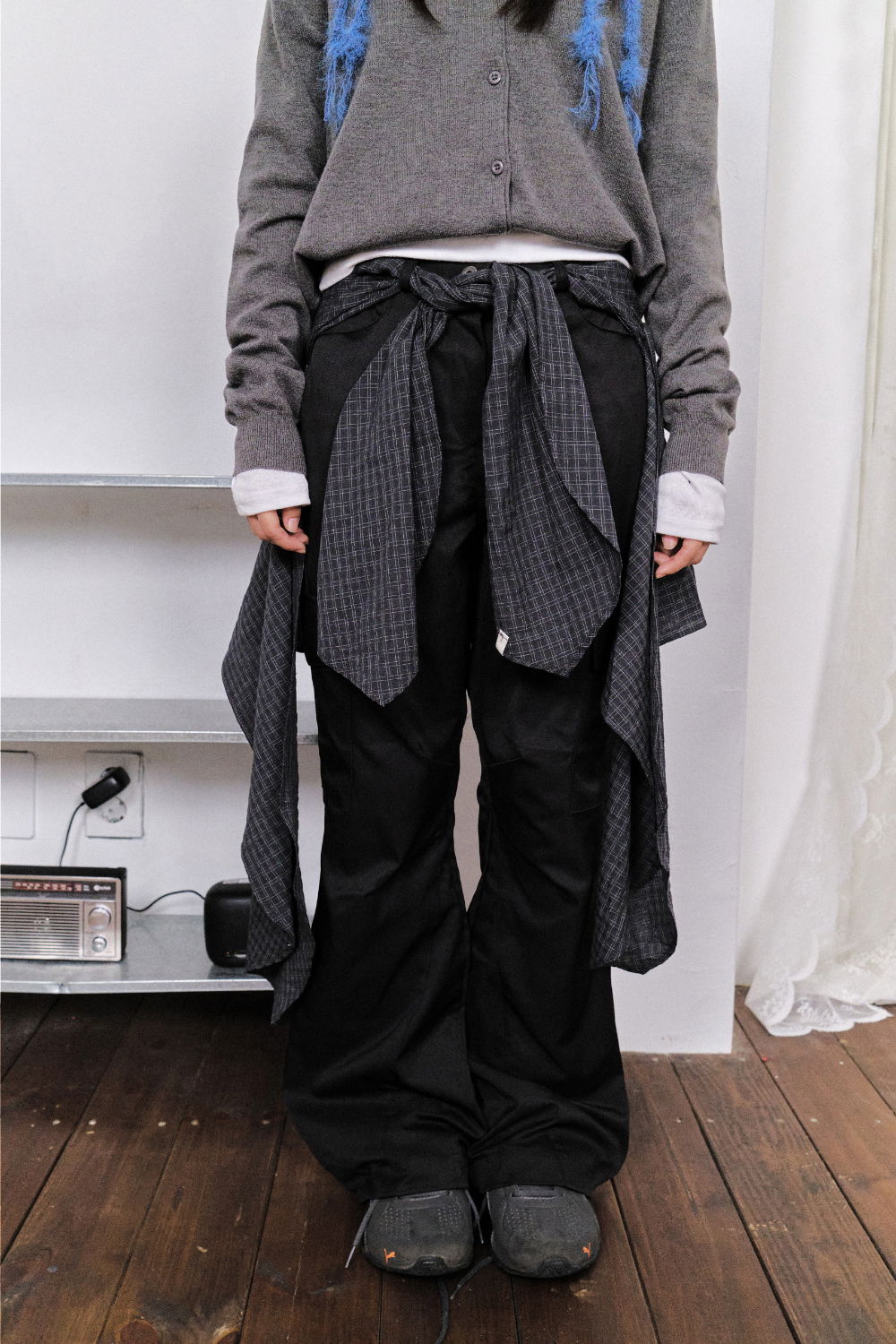 미니 스커트 모델 착용 이미지-S1L21