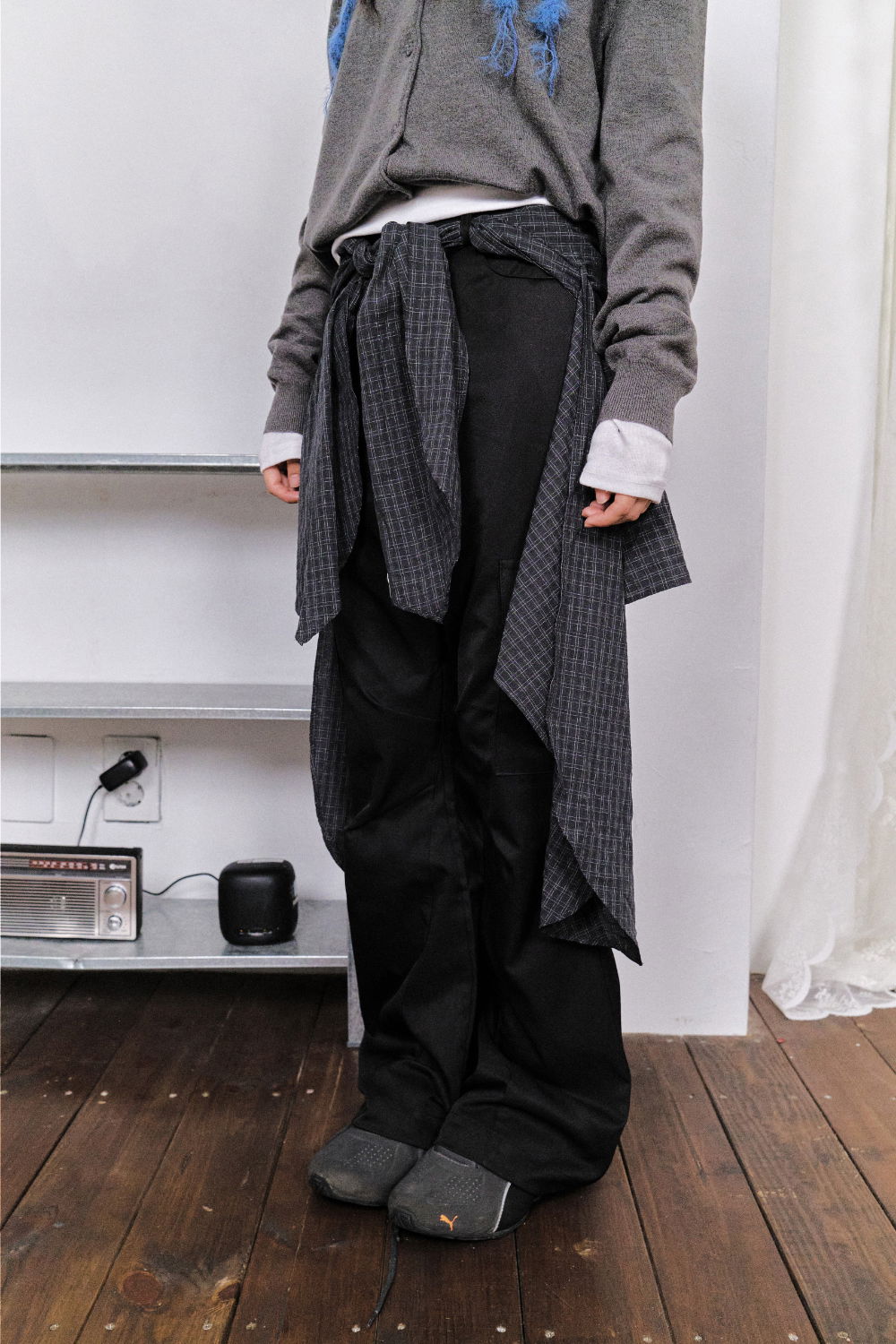 미니 스커트 모델 착용 이미지-S1L22