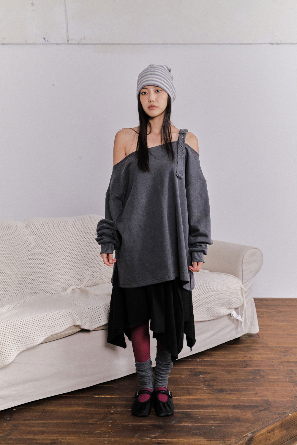 치마 모델 착용 이미지-S1L15