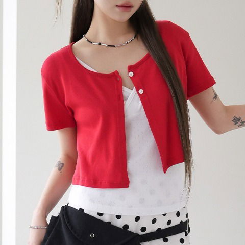 ルアロンアイレットカーディガン