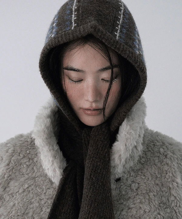 Tibre Nordic Knitwear Hooded Muffler 配饰
