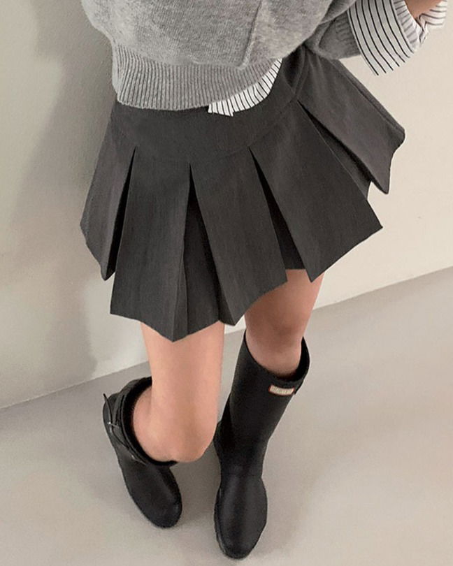 New Jeans High Teen Short Pleated Skirt
