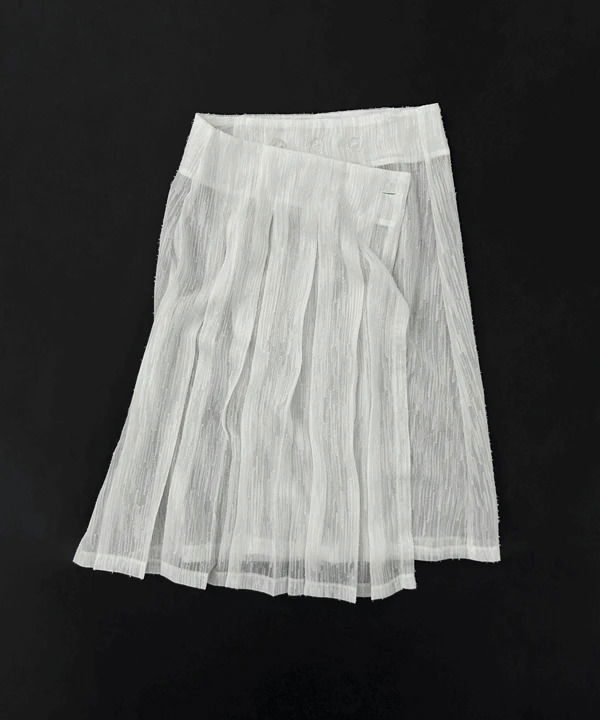 Richk Layered Pleated Midi Skirt