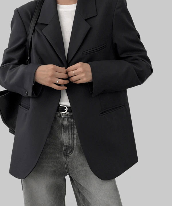 Aldet Loose-fit single midi jacket