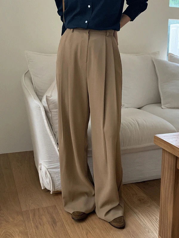 Lebne Pintuck Wide Slacks