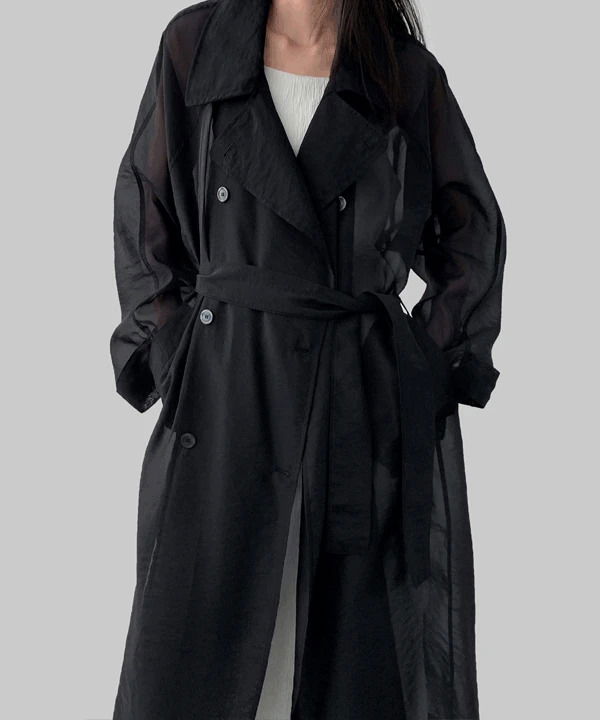 Devia See-Through Trench Coat 大衣